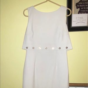 White Calvin Klein Popover Dress